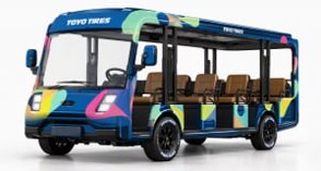 Expo bus with toyo tires logo